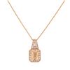 Image 1 : 14KT Rose Gold 3.44 ctw Morganite and Diamond Pendant With Chain