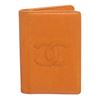 Image 1 : Chanel Orange Caviar Leather CC Logo Small Bifold Cardholder Wallet