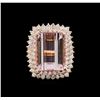 Image 2 : 18.09 ctw Kunzite and Diamond Ring - 14KT Rose Gold