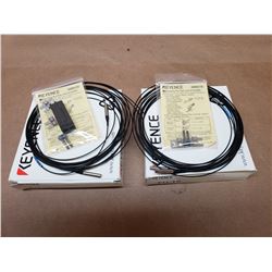 (2) Keyence FU-16 Fiber Optic Sensor