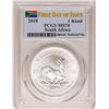 Image 1 : 2018 South Africa Krugerrand Silver Coin PCGS MS70 First Issue