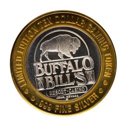 .999 Fine Silver Buffalo Bill's Jean, Nevada $10 Limited Edition Gaming Token