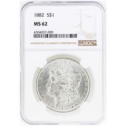1882 $1 Morgan Silver Dollar Coin NGC MS62
