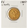 Image 1 : 1885-S $5 Liberty Head Half Eagle Gold Coin