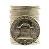 Image 2 : Roll of (20) Brilliant Uncirculated 1958 Franklin Half Dollar Coins