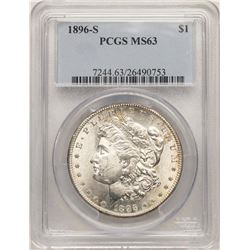 1896-S $1 Morgan Silver Dollar Coin PCGS MS63