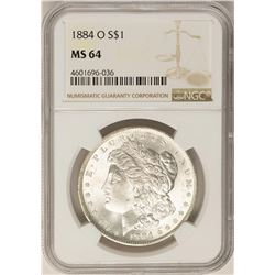 1884-O $1 Morgan Silver Dollar Coin NGC MS64