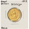 Image 1 : 1892 Great Britain Sovereign Gold Coin
