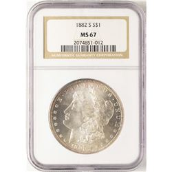 1882-S $1 Morgan Silver Dollar Coin NGC MS67