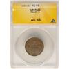 Image 1 : 1865 Fancy 5 Two Cent Piece Coin ANACS AU55