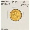 Image 1 : 1909 Great Britain Half Soveign Gold Coin