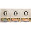 Image 2 : Lot of (3) 2013-S Proof Silver America Beautiful Quarter Coins ANACS PR70 DCAM