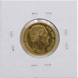 1865 Belgium Leopold 20 Francs Gold Coin