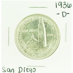 1936-D San Diego Exposition Commemorative Half Dollar Coin