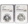 Image 1 : Lot of 1959 & 1960 Franklin Half Dollar Coins NGC PF66