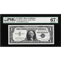 1957A $1 Silver Certificate Note Fr.1620 PMG Superb Gem Uncirculated 67EPQ