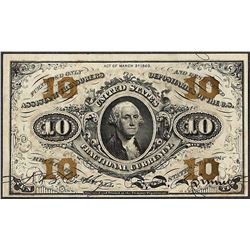 March 3, 1863 Ten Cents Second Issue Fractional Currency Note