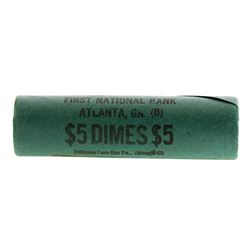 Roll of (50) Brilliant Uncirculated 1962-D Roosevelt Dime Coins