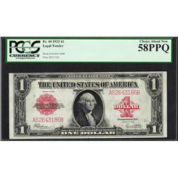 1923 $1 Legal Tender Note Fr.40 PCGS Choice About New 58PPQ