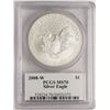 Image 2 : 2008-W $1 American Silver Eagle Coin PCGS MS70 Mercanti Signature