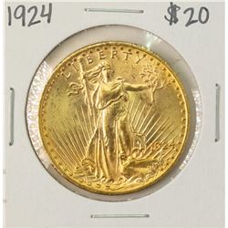 1924 $20 St. Gaudens Double Eagle Gold Coin