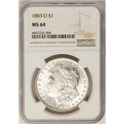 1883-O $1 Morgan Silver Dollar Coin NGC MS64
