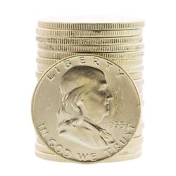 Roll of (20) Brilliant Uncirculated 1953-D Franklin Half Dollar Coins
