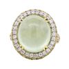 Image 2 : 18KT Yellow Gold 21.95 ctw Green Tourmaline, Green Sapphire and Diamond Ring