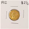 Image 1 : 1912 $2 1/2 Indian Head Quarter Eagle Gold Coin
