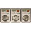 Image 1 : Lot of (3) 1957Mo Mexico 5 Pesos Constitution Centennial Silver Coins NGC MS64