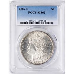 1882-S $1 Morgan Silver Dollar Coin PCGS MS63