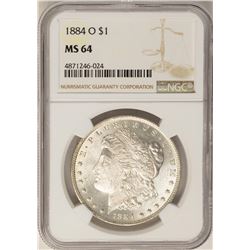 1884-O $1 Morgan Silver Dollar Coin NGC MS64
