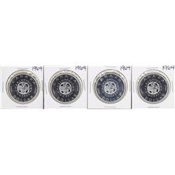 Lot of (4) 1964 $1 Canada Silver Dollar Coins