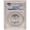 Image 1 : 2018 South Africa Krugerrand Silver Coin PCGS MS70 First Issue