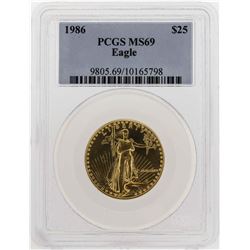 1986 $25 American Gold Eagle Coin PCGS MS69