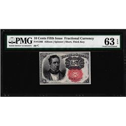 1874 10 Cents Fifth Issue Fractional Currency Note Fr.1266 PMG Choice Unc. 63EPQ