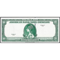 1929 Ten Unit American Bank Note Test Note