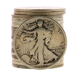Roll of (20) Assorted Date 1929 and Earlier Walking Liberty Half Dollar Coins