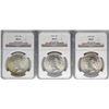 Image 1 : Lot of 1922-1924 $1 Peace Silver Dollar Coins NGC MS63