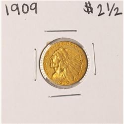 1909 $2 1/2 Indian Head Quarter Eagle Gold Coin