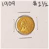 Image 1 : 1909 $2 1/2 Indian Head Quarter Eagle Gold Coin
