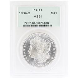 1904-O $1 Morgan Silver Dollar Coin PCGS MS64 Old Green Holder