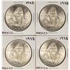 Image 1 : Lot of (4) 1978 Mexico Cien Pesos Silver Coins