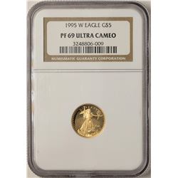 1995-W $5 Proof American Gold Eagle Coin NGC PF69 Ultra Cameo