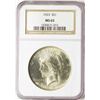 Image 1 : 1923 $1 Peace Silver Dollar Coin NGC MS65