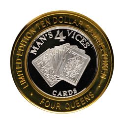 .999 Fine Silver Four Queens Casino Las Vegas $10 Limited Edition Gaming Token