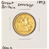 Image 1 : 1893 Great Britain Sovereign Gold Coin