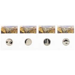 Lot of (4) 2013-S Proof Silver America Beautiful Quarter Coins ANACS PR70 DCAM