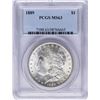Image 1 : 1889 $1 Morgan Silver Dollar Coin PCGS MS63