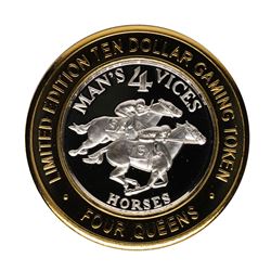 .999 Fine Silver Four Queens Casino Las Vegas $10 Limited Edition Gaming Token